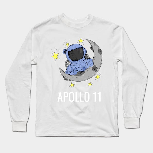 Apollo 11 Long Sleeve T-Shirt by artbypond